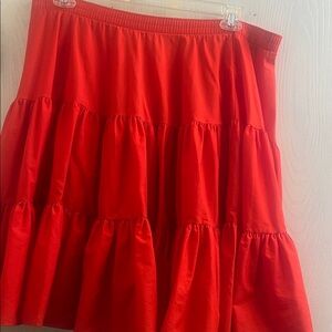 Elegant Red Tiered Skirt